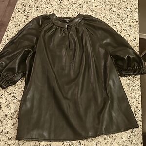 Marc New York faux leather top